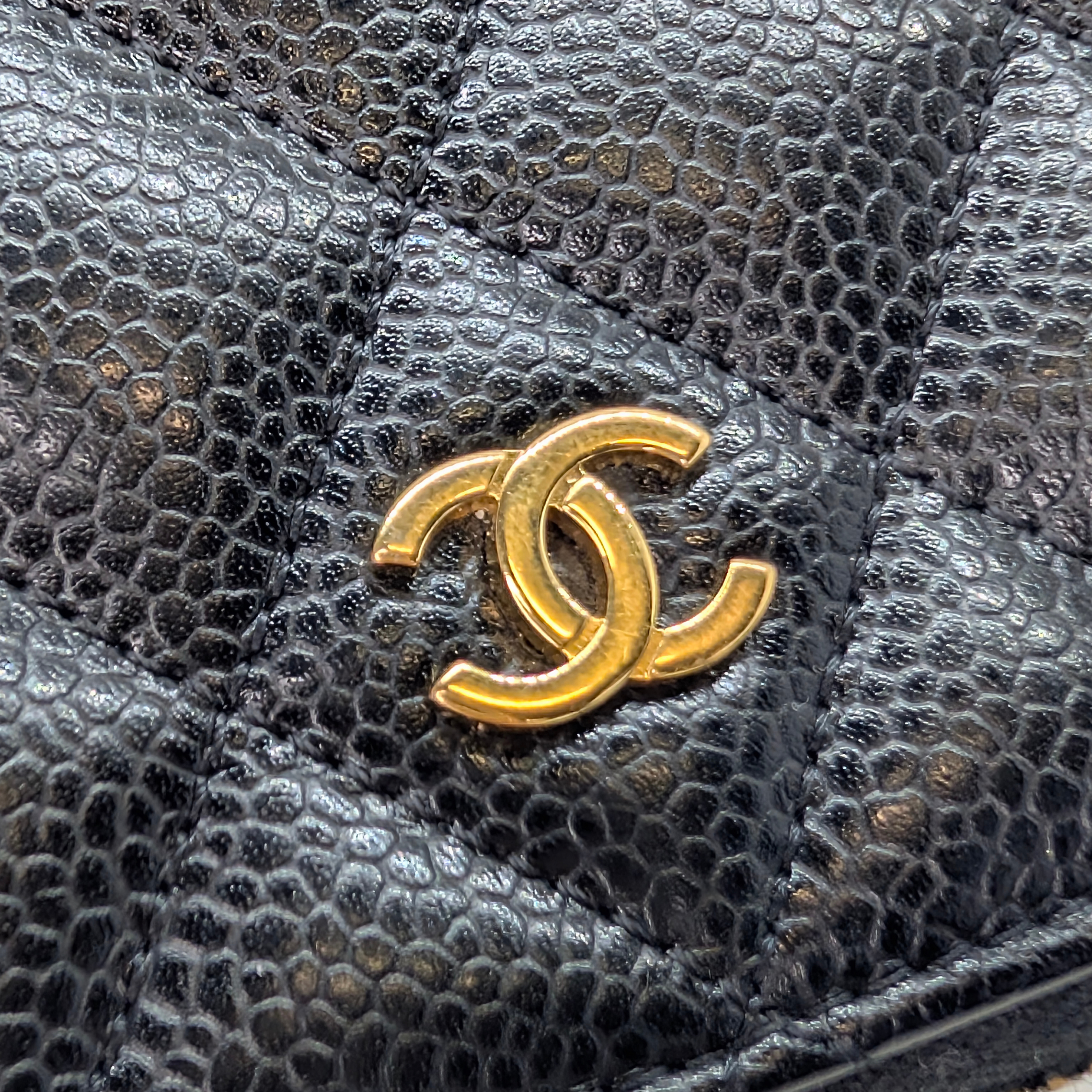 Chanel Classic Zipped Coin Purse Wallet Caviar Black