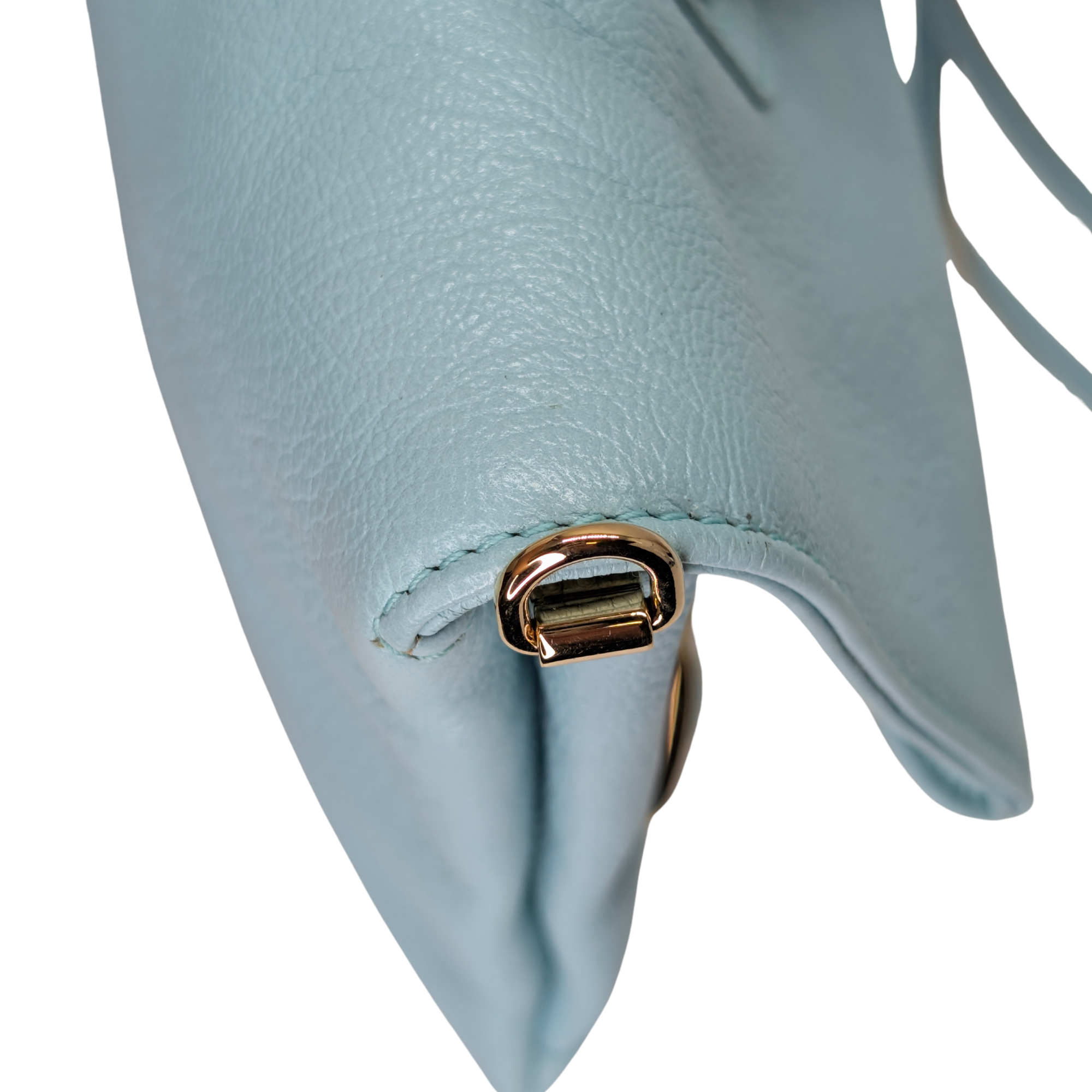 Balenciaga City Envelope Clutch Bag on chain Light Blue