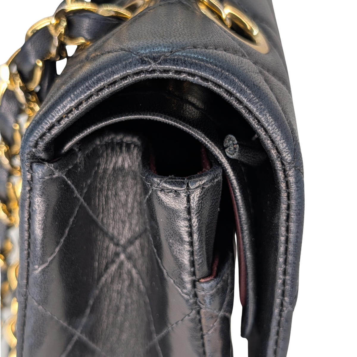 Chanel Vintage Classic Double Flap Medium Lambskin Black