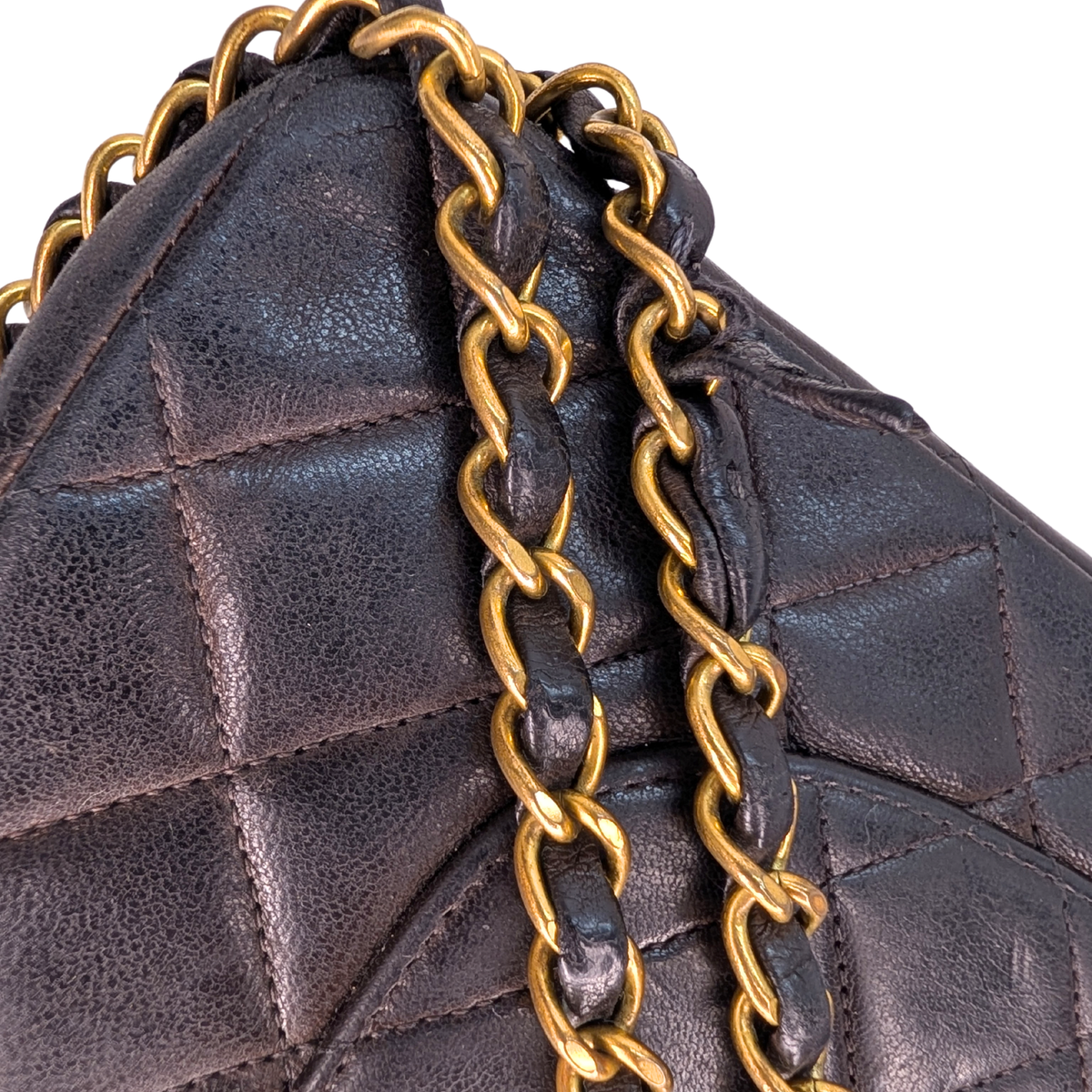 Chanel Vintage Classic Double Flap Medium Lambskin Black