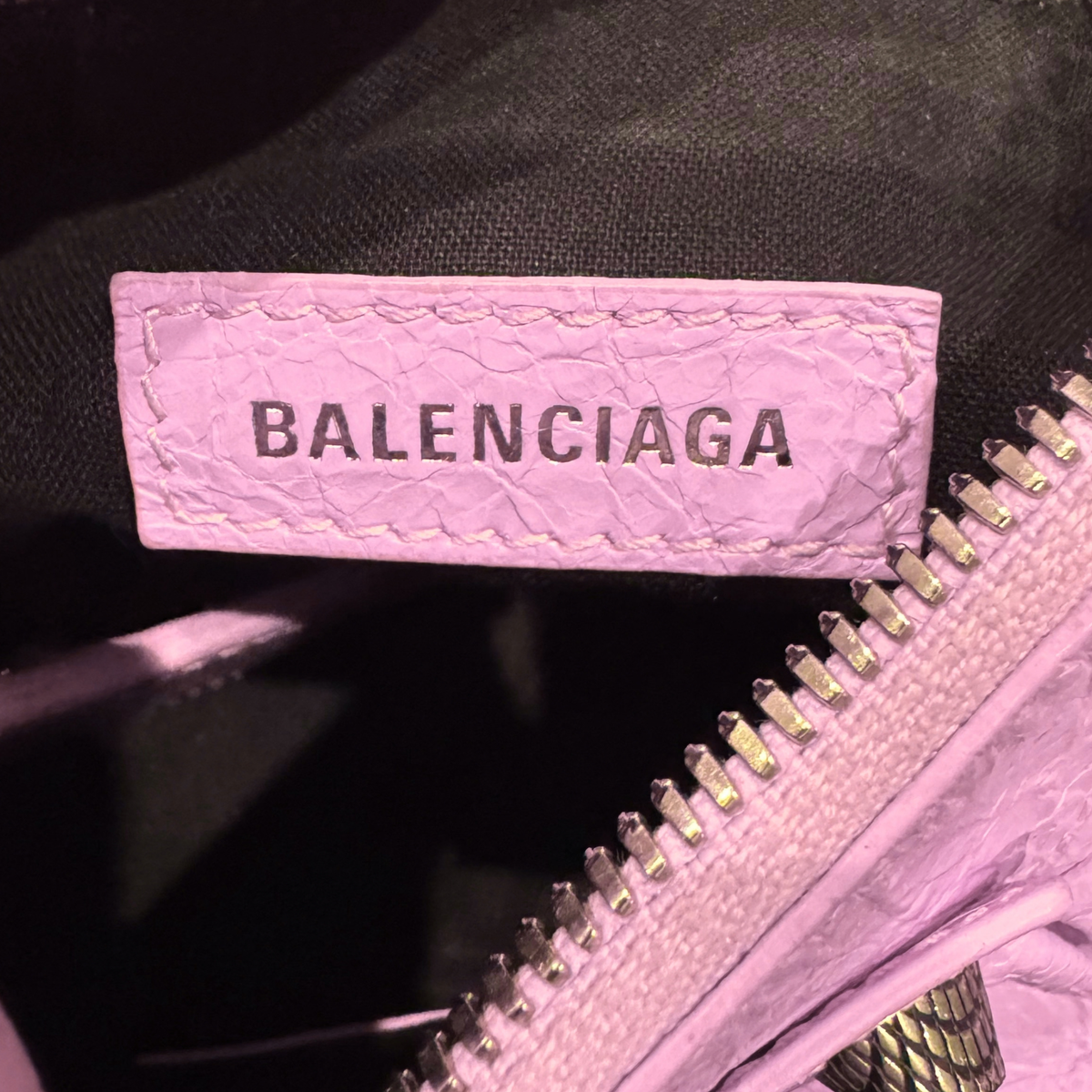 Balenciaga Leather Le Cagole Shoulder Bag XS Pink