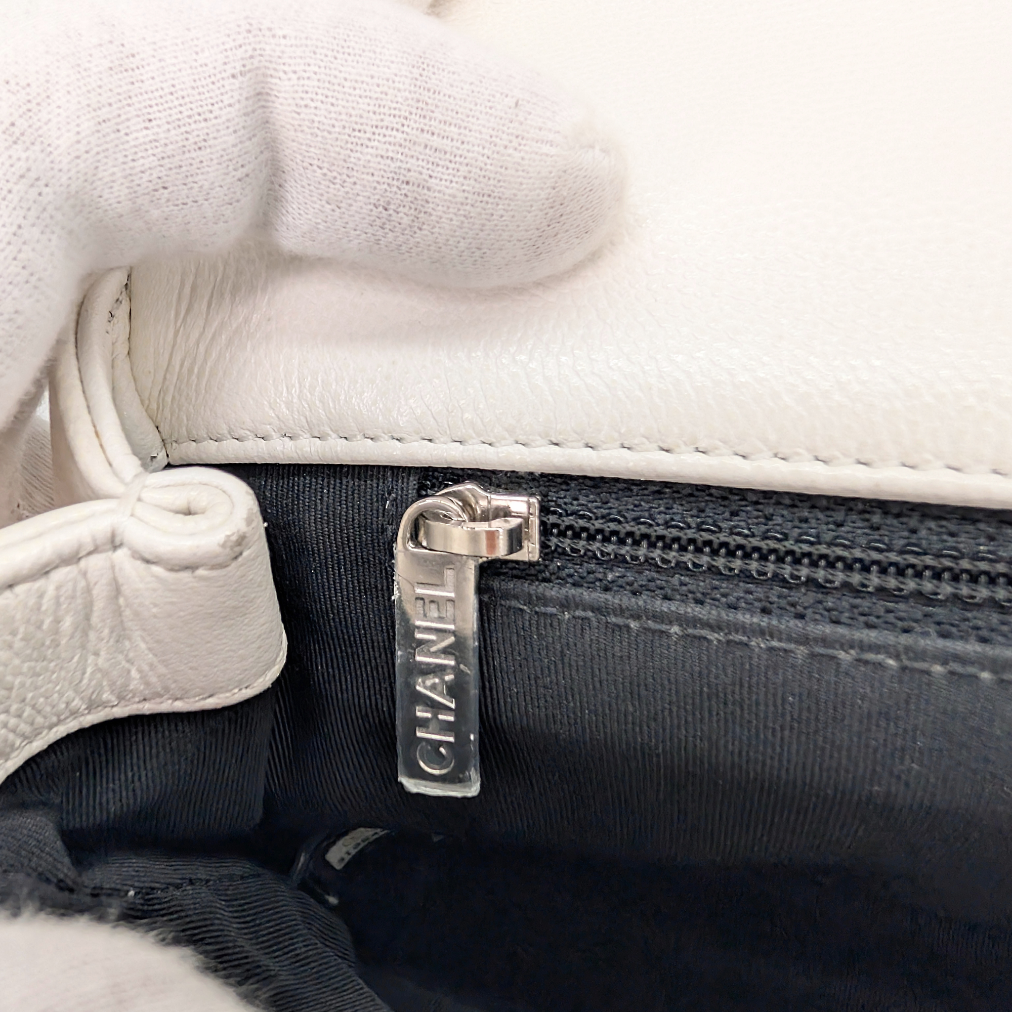 Chanel My Everything Flap Caviar Crossbody Bag White