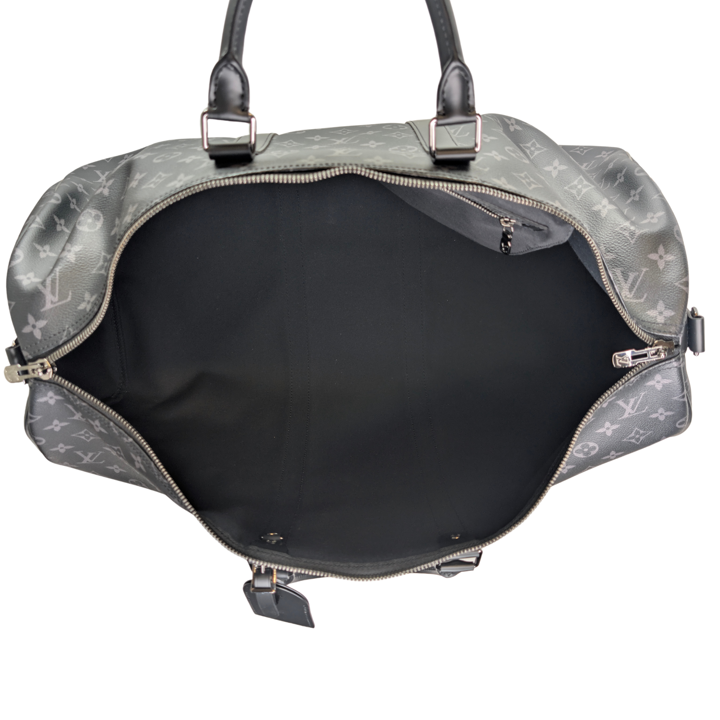 Louis Vuitton Keepall Bandoulière 55 Monogram Eclipse فحمي أسود
