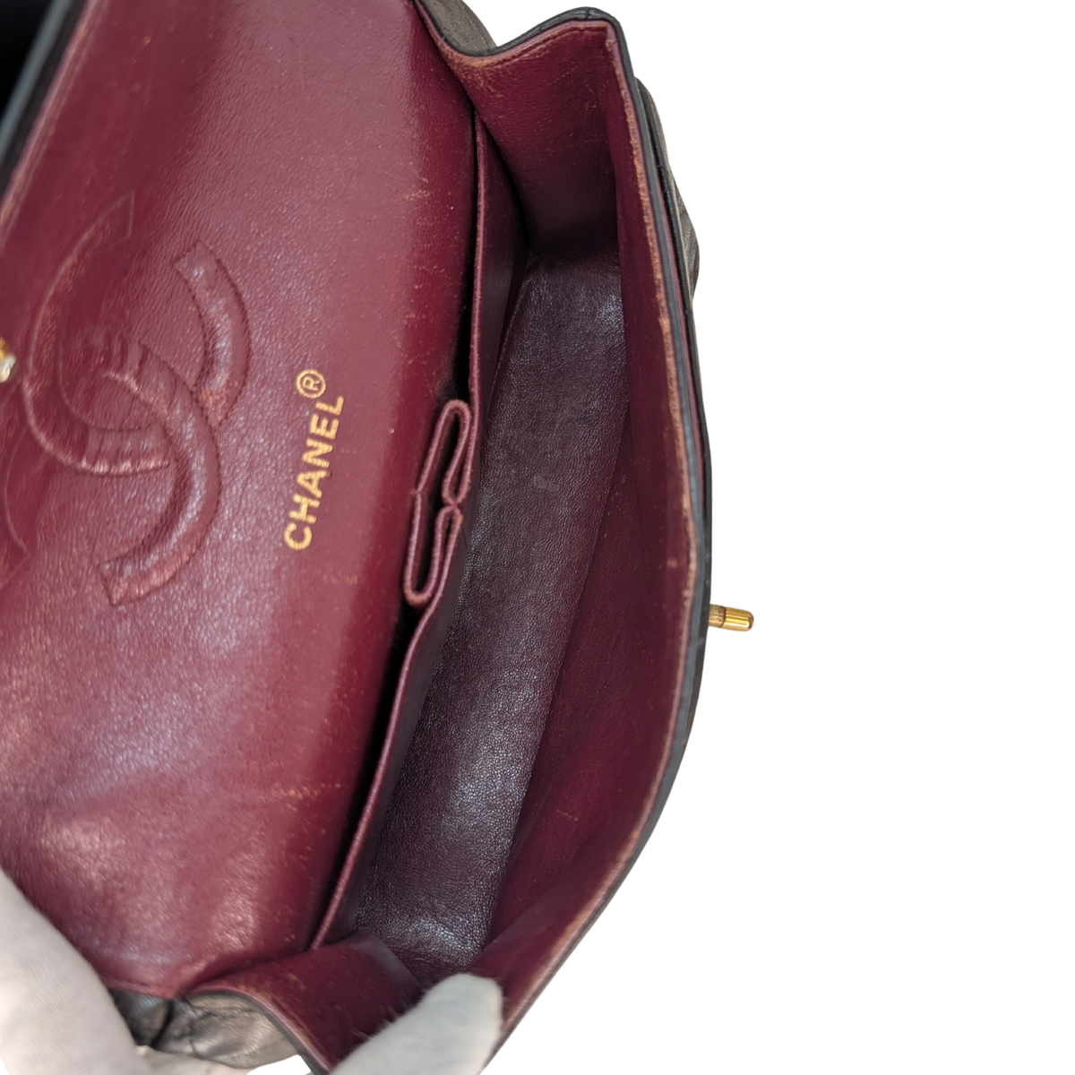 Chanel Vintage Classic Double Flap Medium Lambskin Black