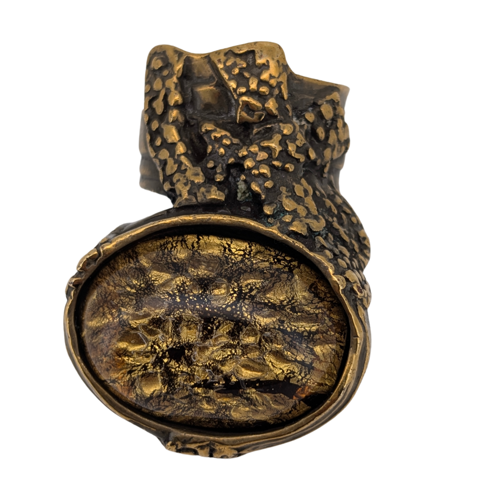 خاتم Saint Laurent Arty Cabochon الذهبي المقاس 54/N½