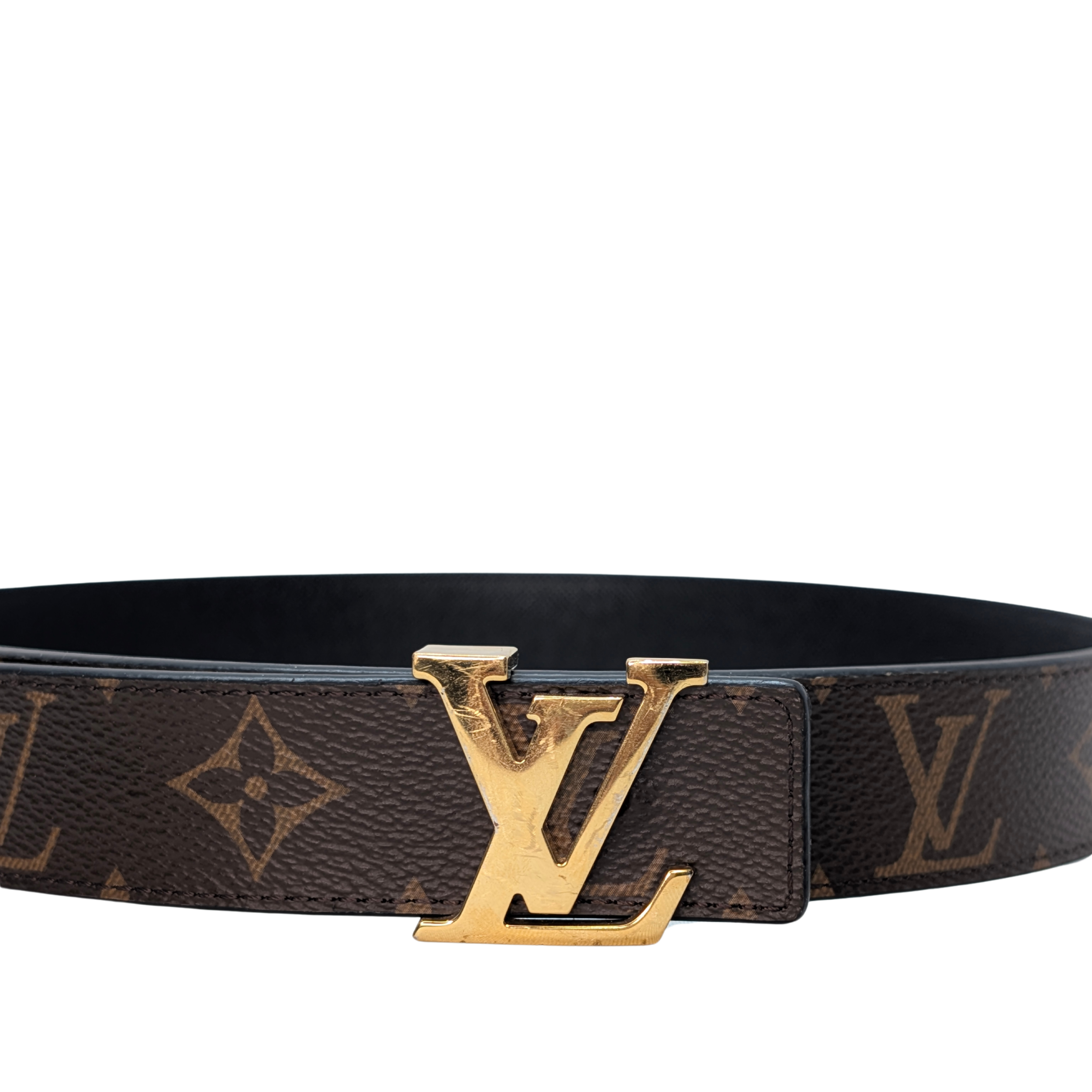 حزام Louis Vuitton LV Initiales القابل للعكس مقاس 30 مم بنقشة Monogram