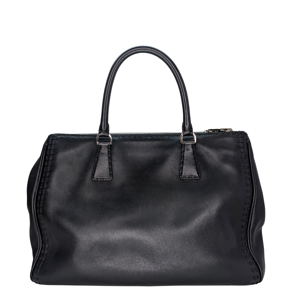 Prada City Calf Lux Galleria Handbag Black