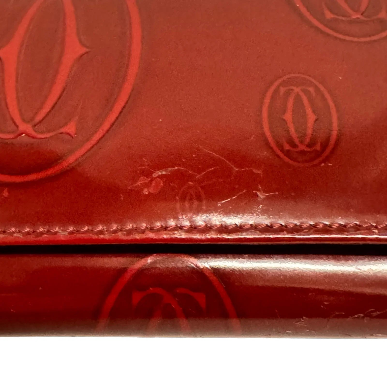 Cartier Long Leather Wallet Deep Red - Lost Designer