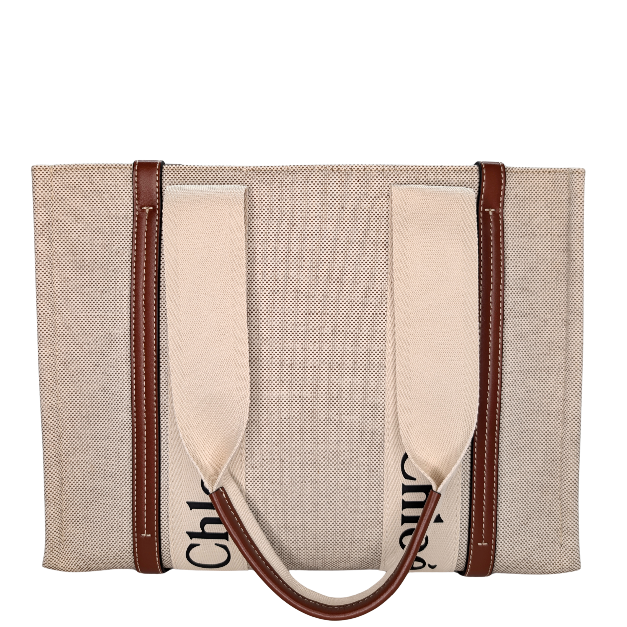 Chloé Woody Medium Canvas Tote Bag