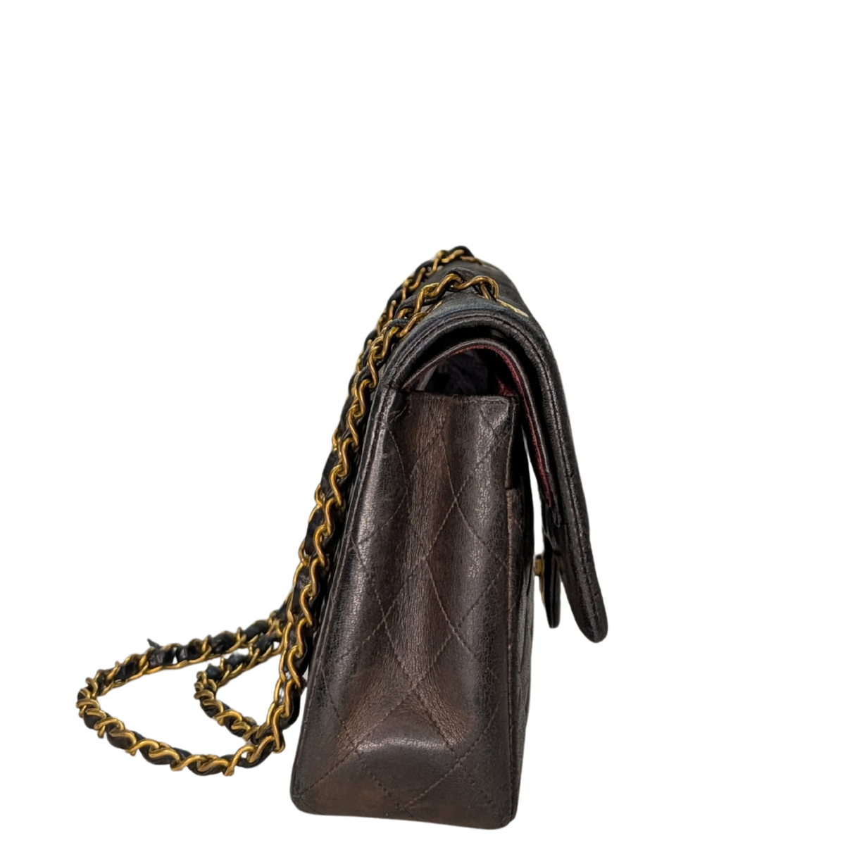 Chanel Vintage Classic Double Flap Medium Lambskin Black