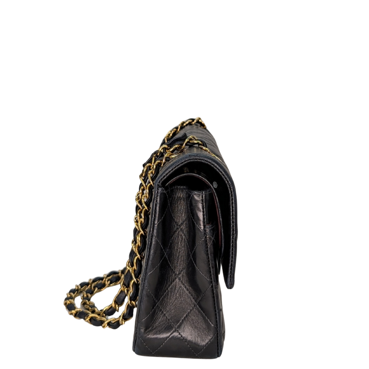 Chanel Vintage Classic Double Flap Medium Lambskin Black