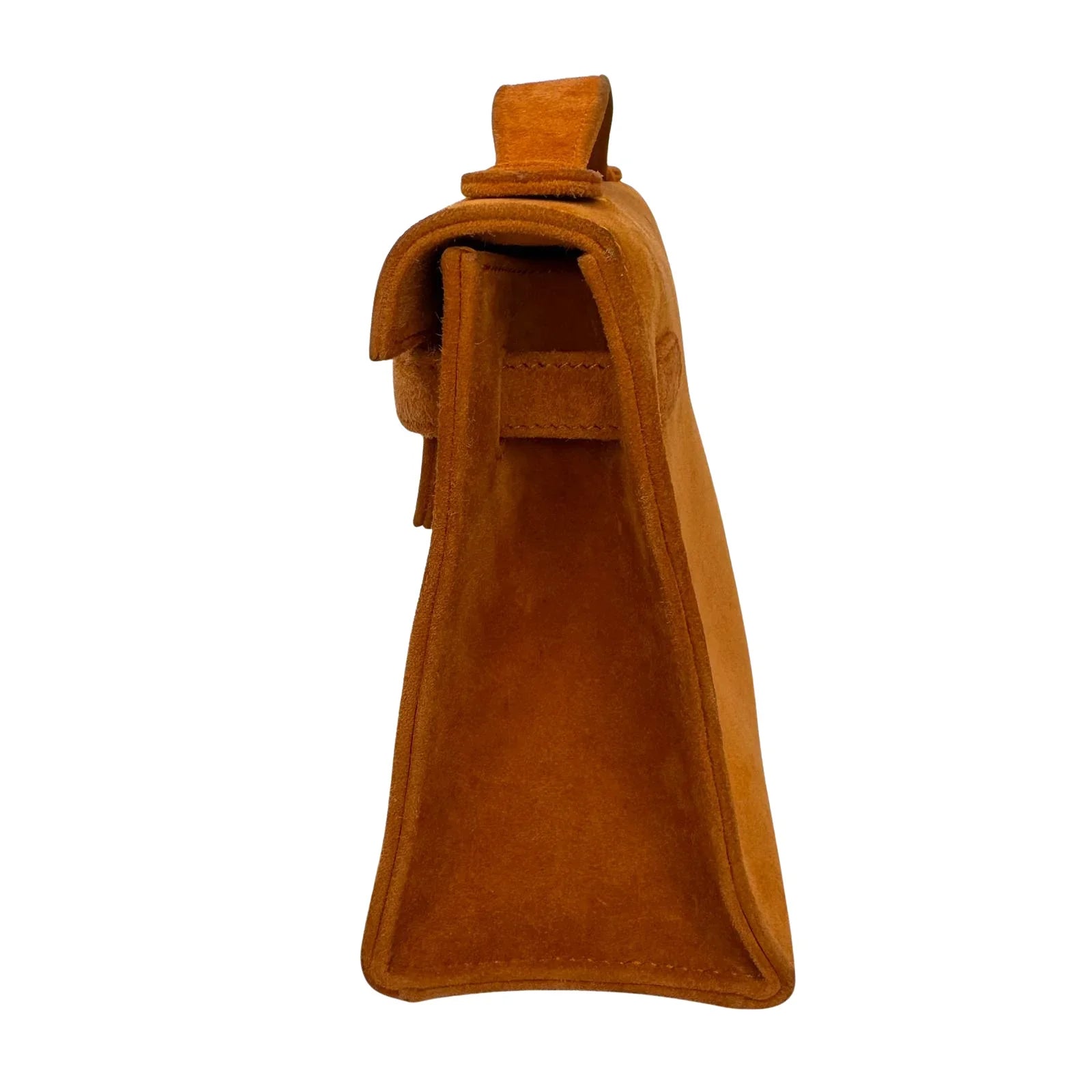 Hermès Kelly Pochette Orange H Veau Doblis Suede PWH ☐ I Stamp - Lost Designer