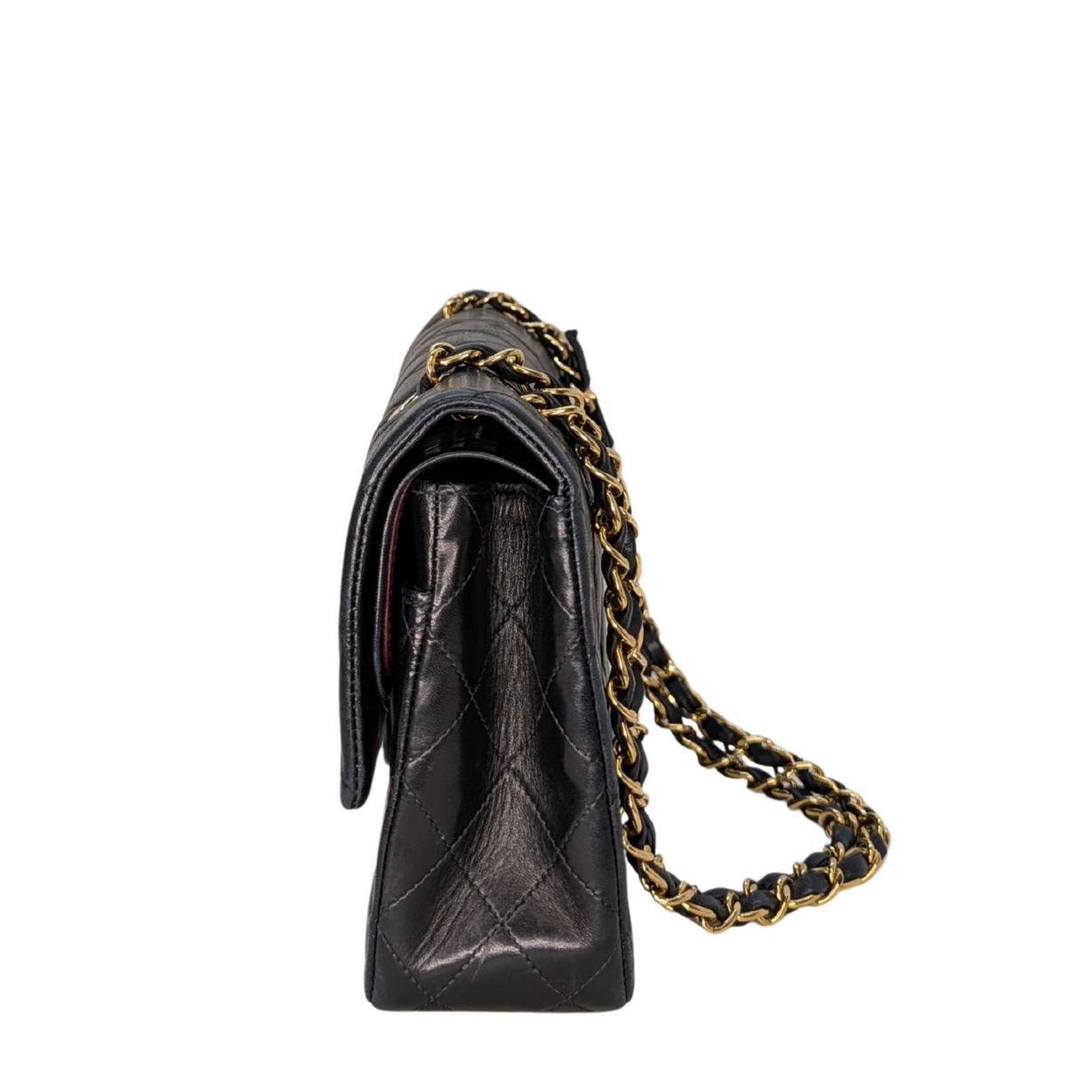 Chanel Vintage Classic Double Flap Medium Lambskin Black