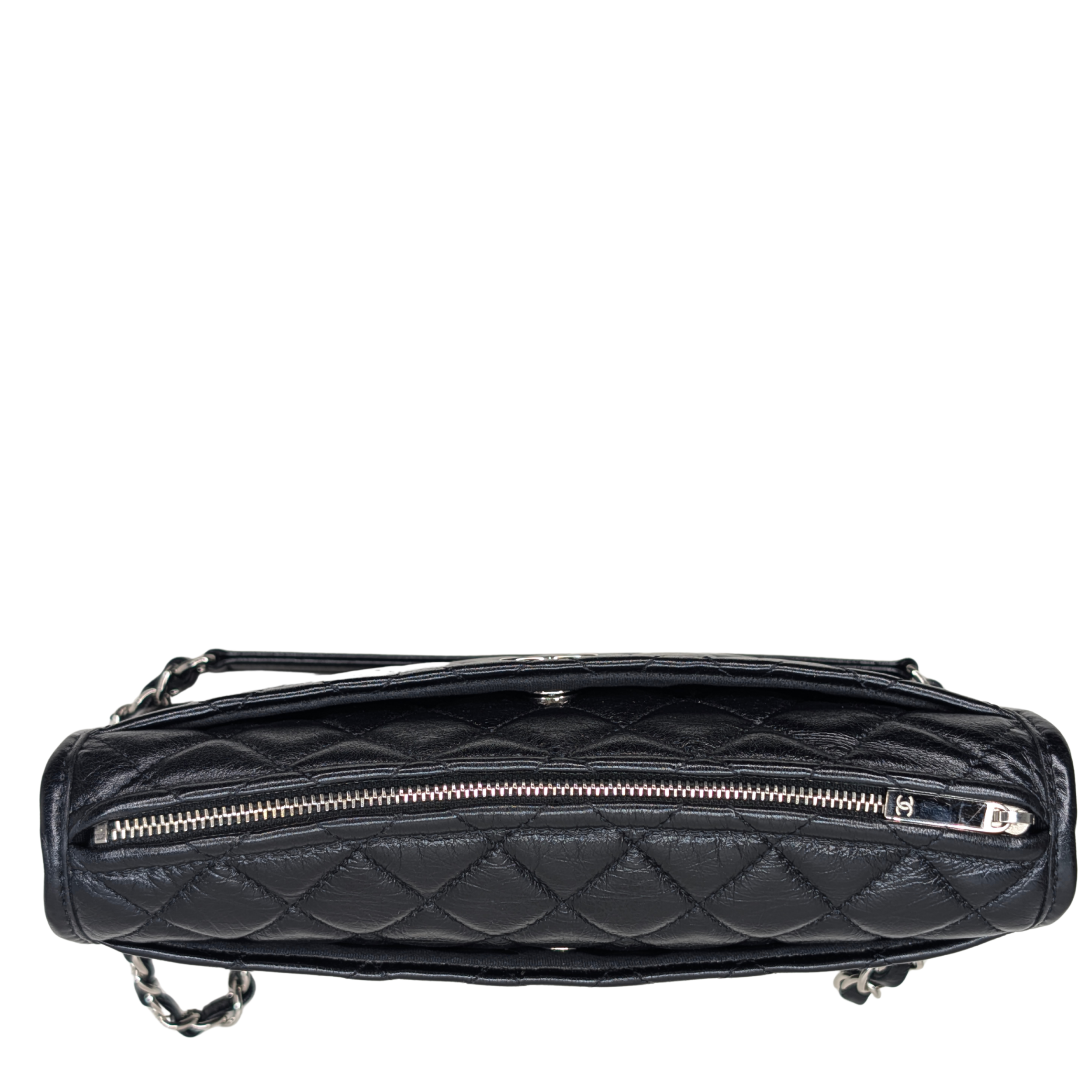 Chanel Clutch On Chain Camera Bag Aged Calfskin Black