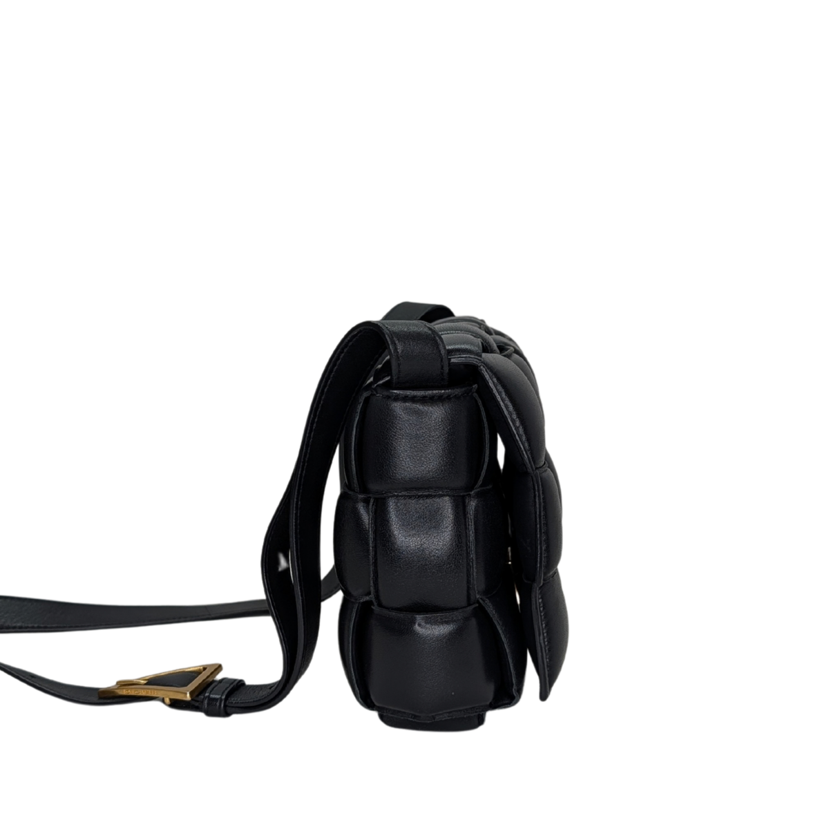 Bottega Veneta Padded Cassette Intrecciato Bag Black