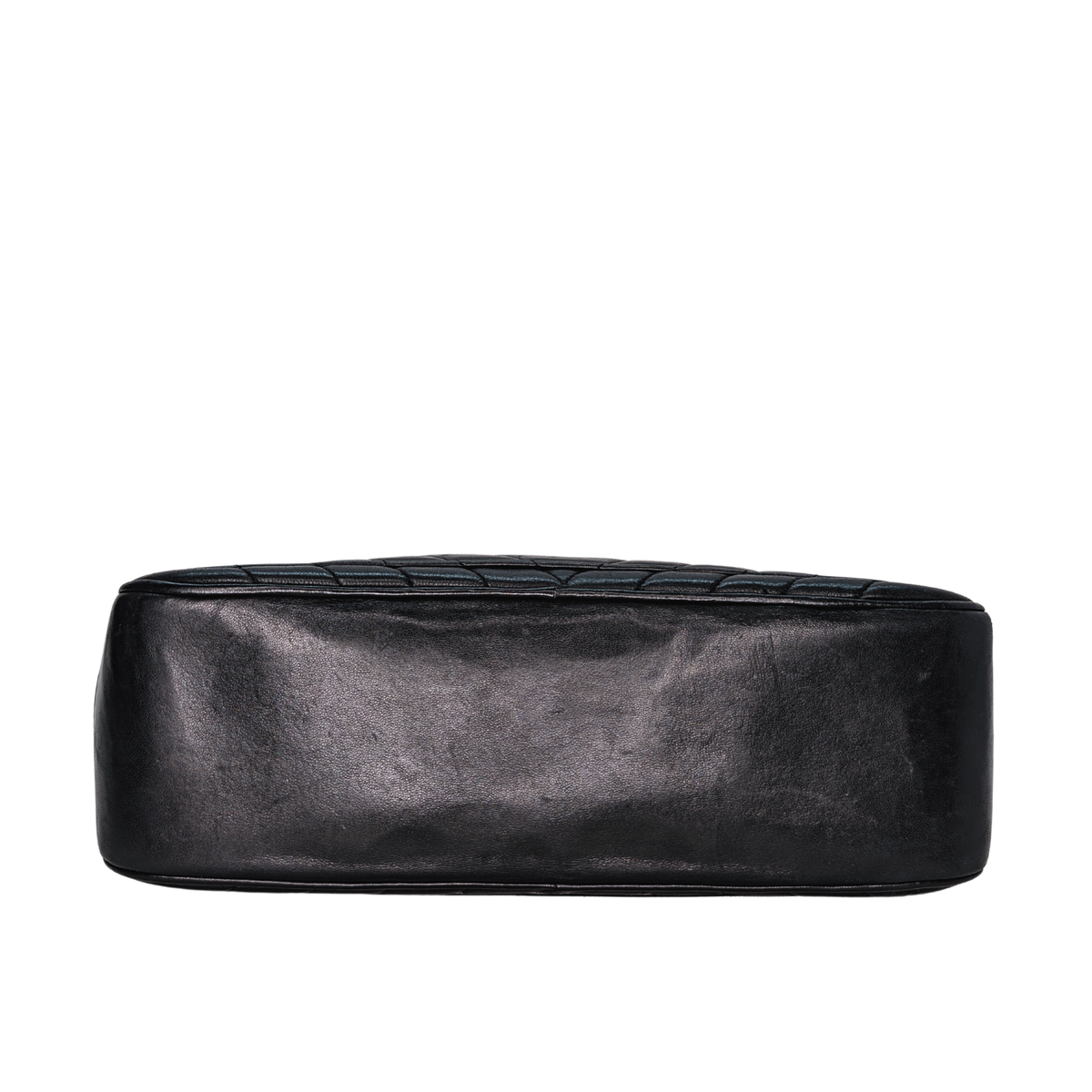 Chanel Vintage Chevron Quilted Camera Bag Black