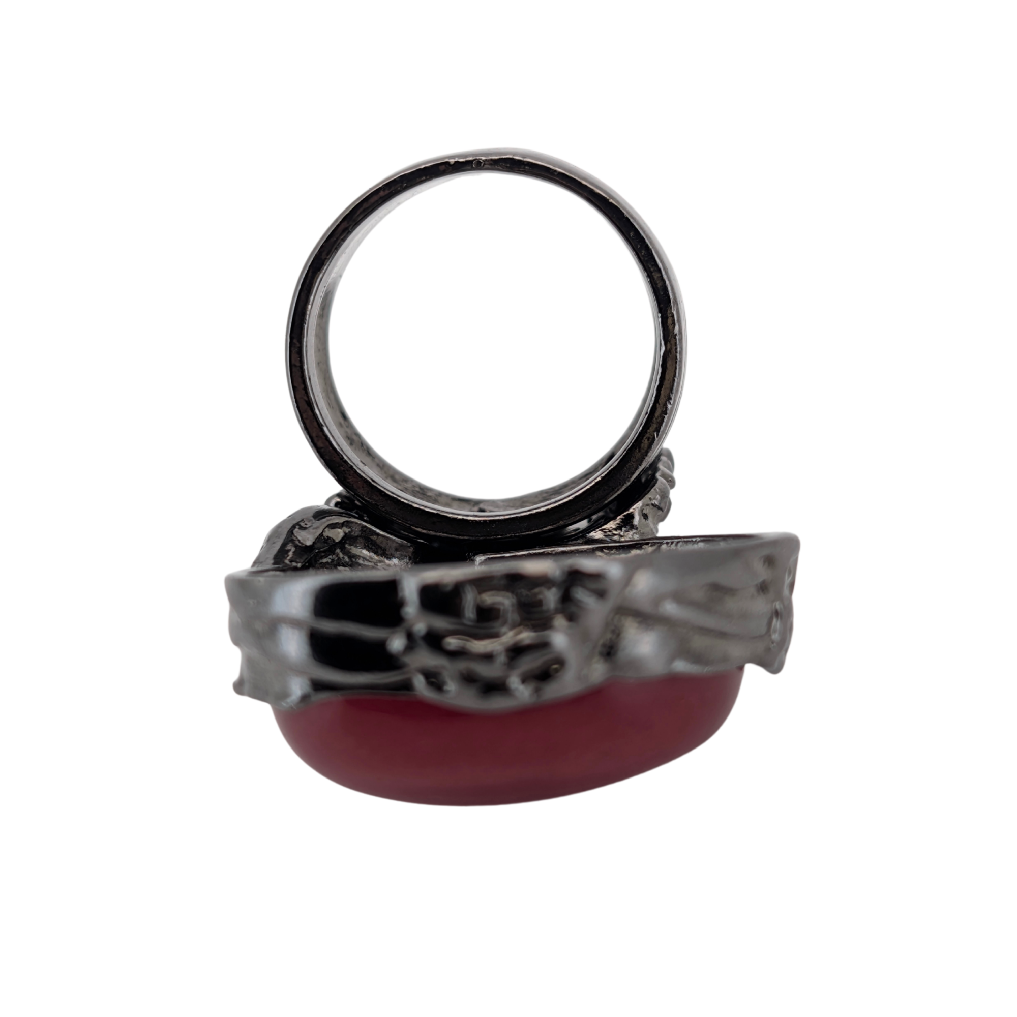 Saint Laurent Arty Red Enamel Ring Size 56/P½