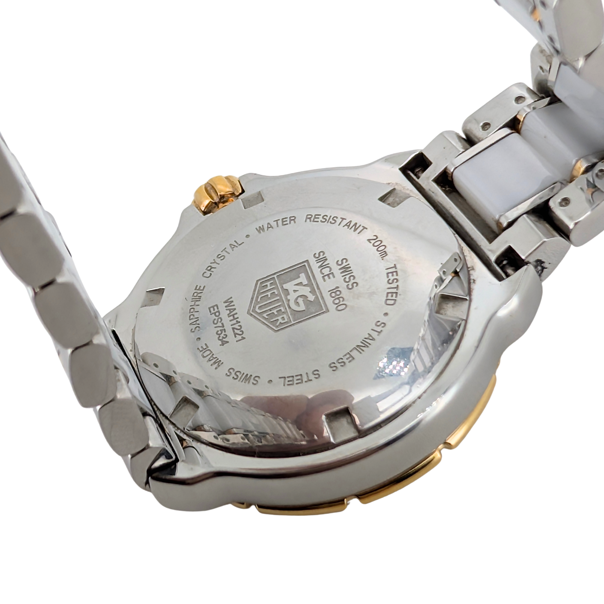 ساعة TAG Heuer Formula 1 Ceramic Diamond WAH1221 بيضاء 37 ملم