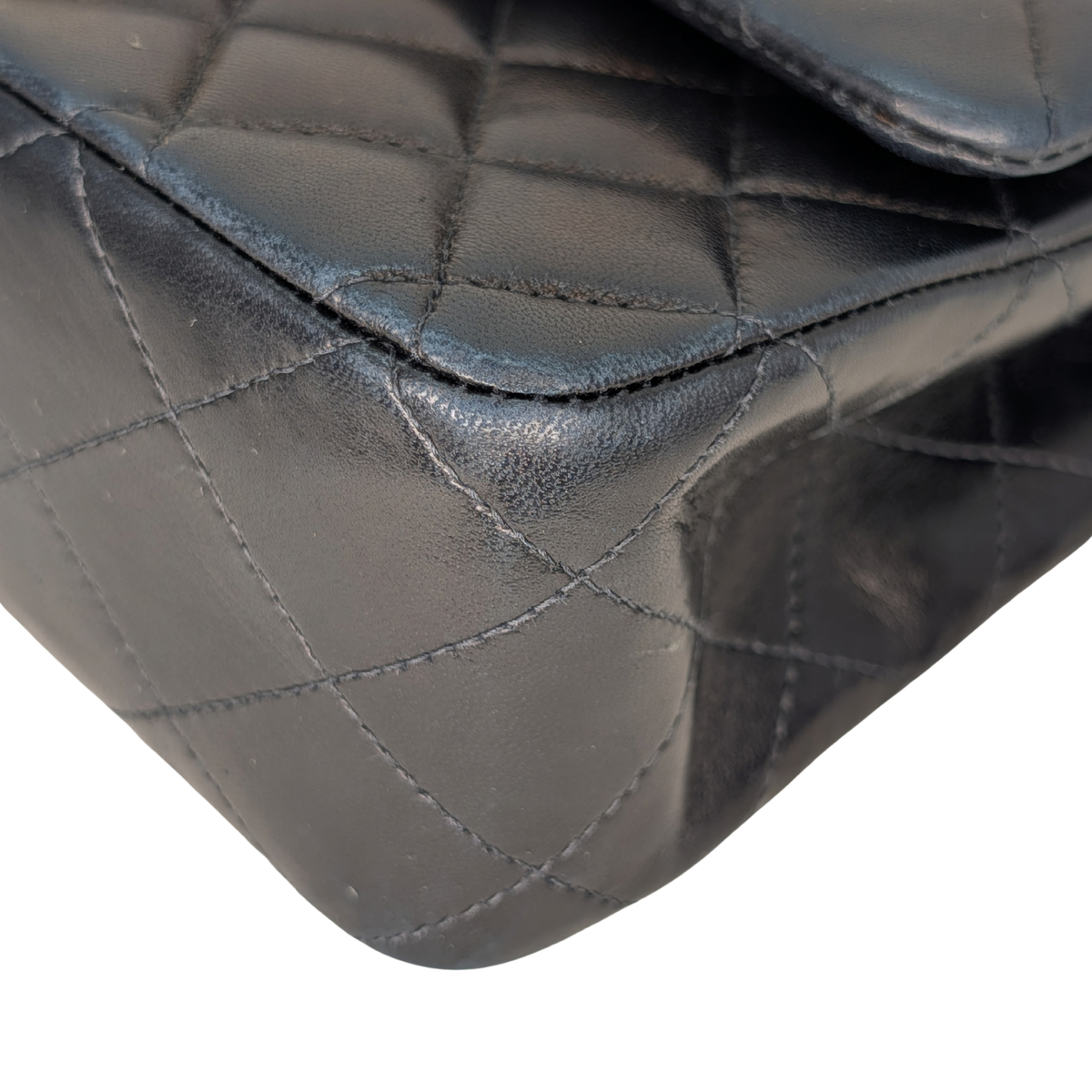 Chanel Vintage Classic Double Flap Medium Lambskin Black