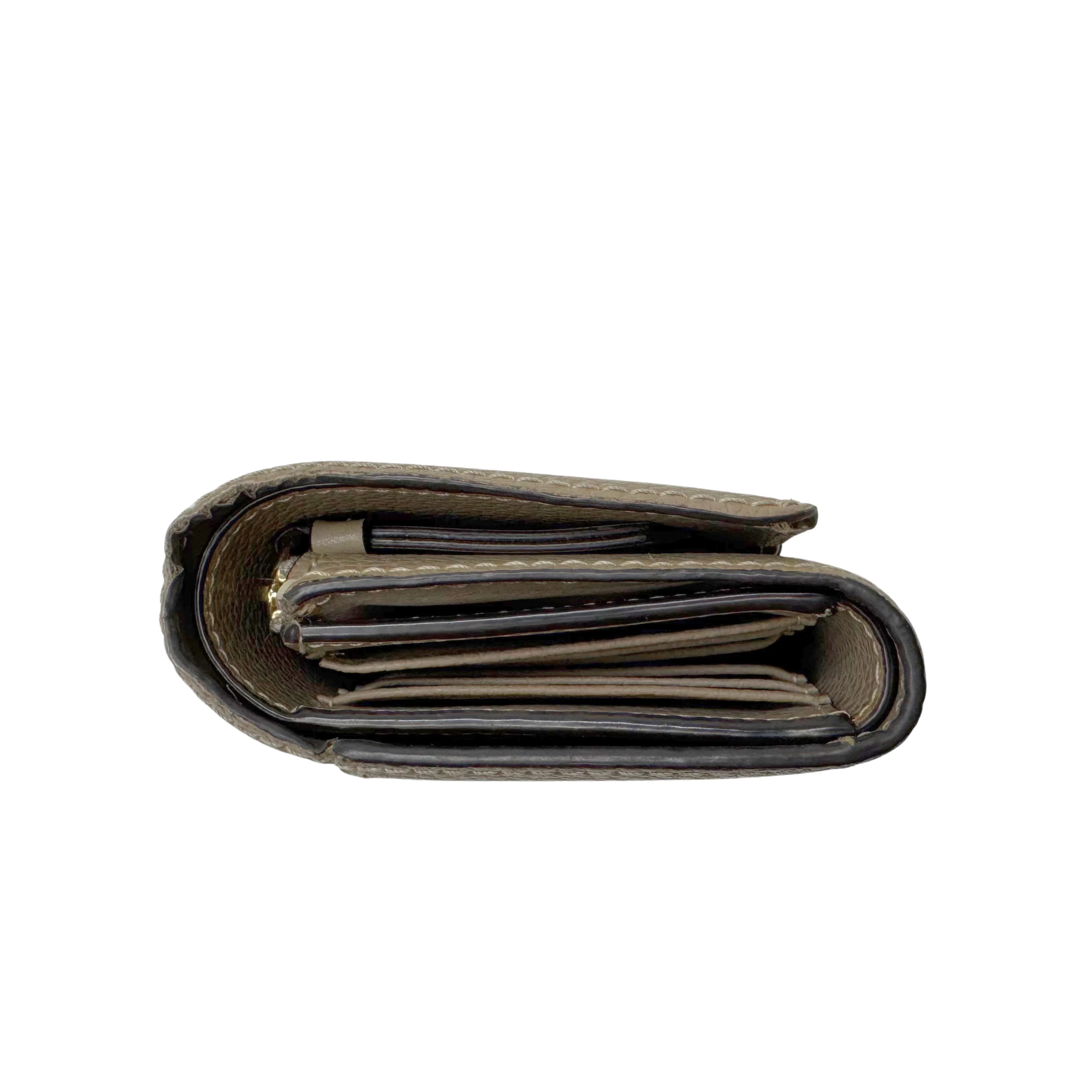 Chloe Calfskin Small Darryl Trifold Wallet Motty Grey - Lost Designer