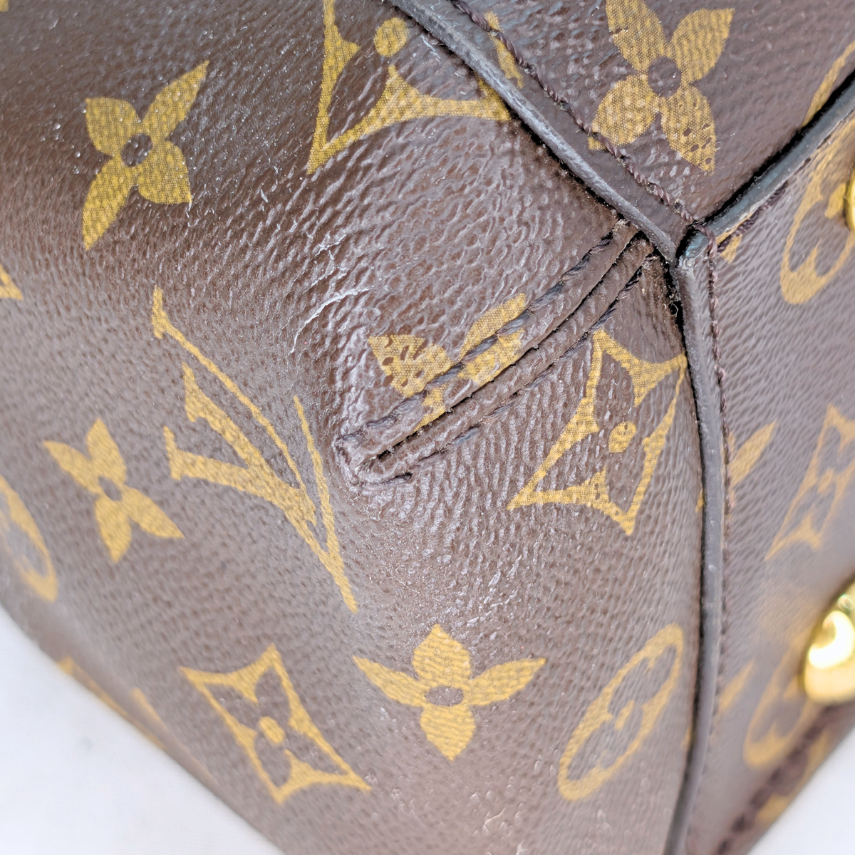 Louis Vuitton Monogram Montaigne MM Handbag Shoulder Bag Brown
