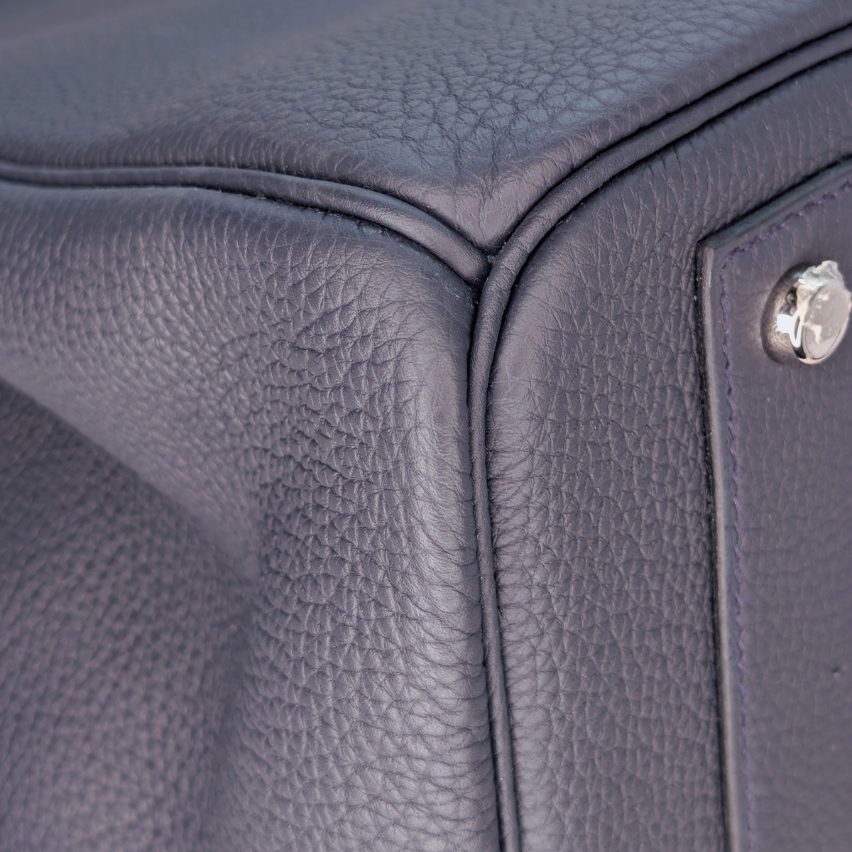 Hermes Hac Birkin 40 Togo SHW Stamp B Bleu Nuit