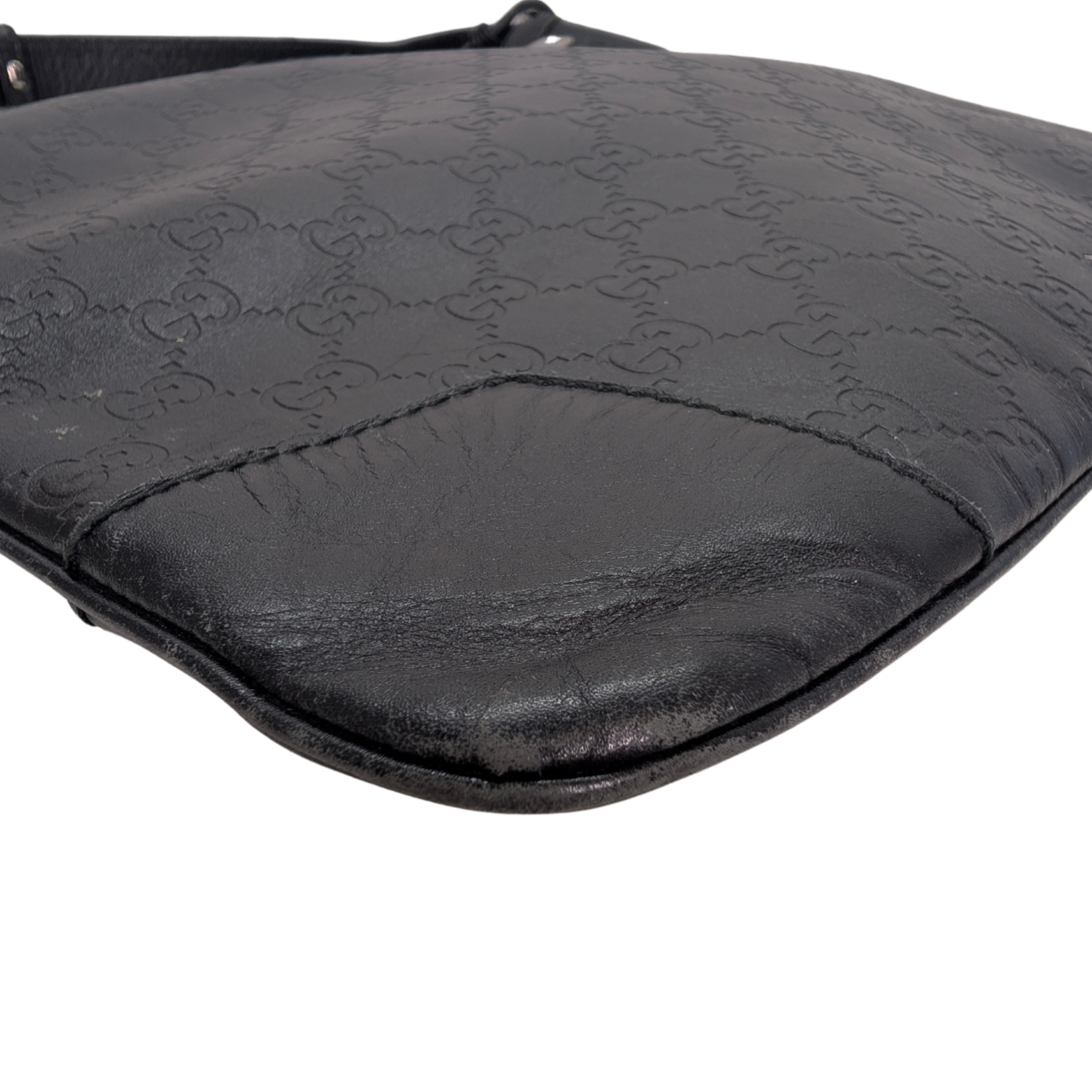 Gucci Guccissima Messenger Bag Large Black