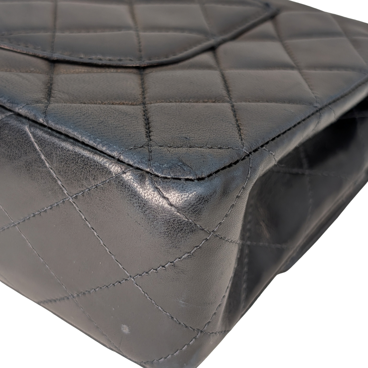 Chanel Vintage Classic Double Flap Medium Lambskin Black