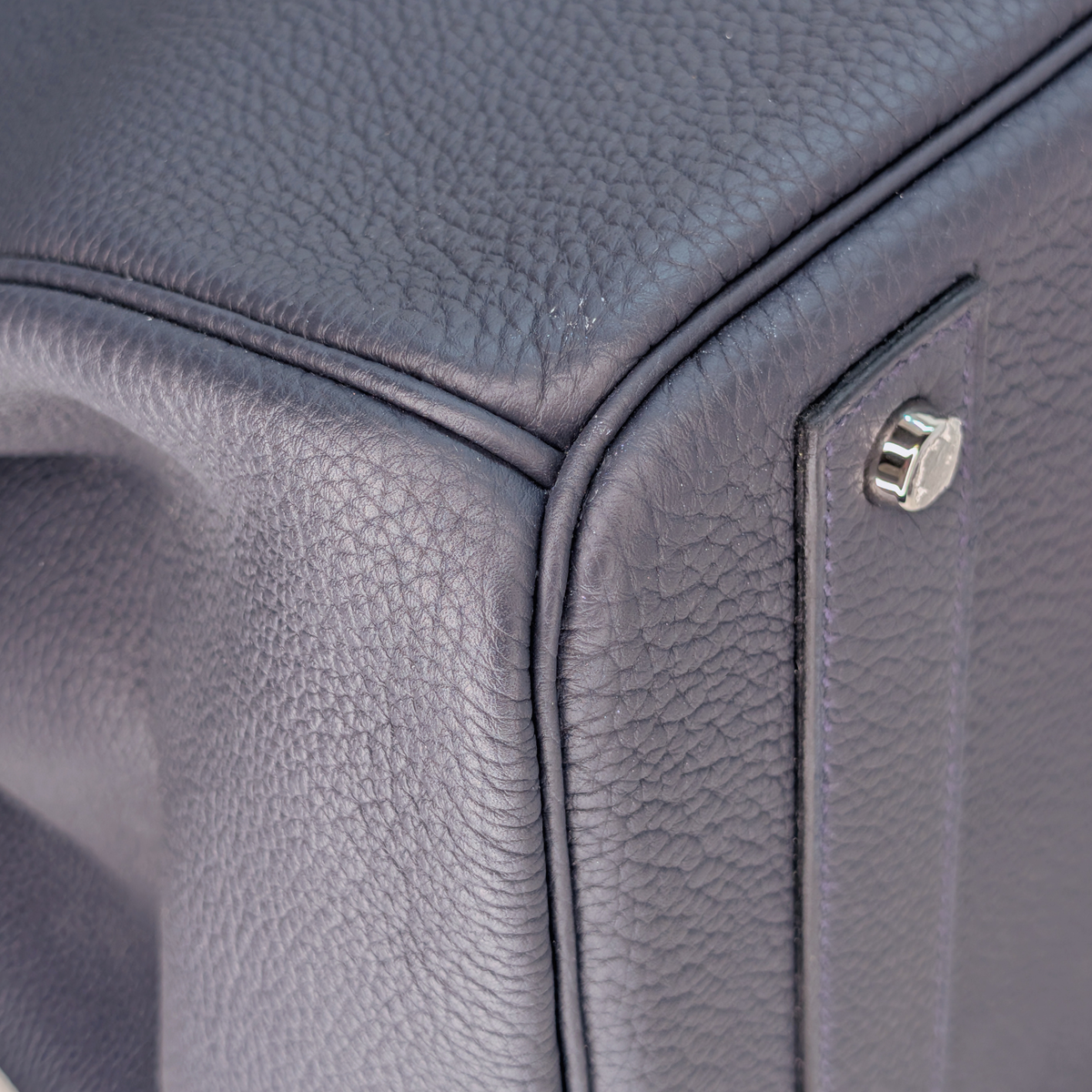 Hermes Hac Birkin 40 Togo SHW Stamp B Bleu Nuit