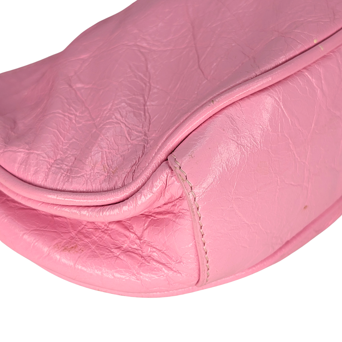 Balenciaga Leather Le Cagole Shoulder Bag XS Pink