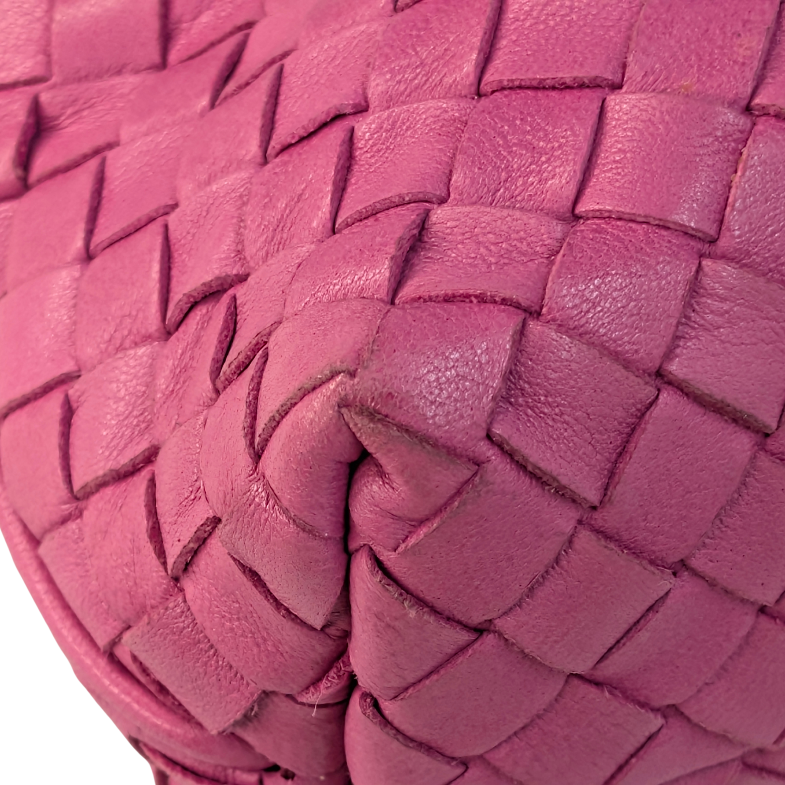 Bottega Veneta Pochette Intrecciato Pink