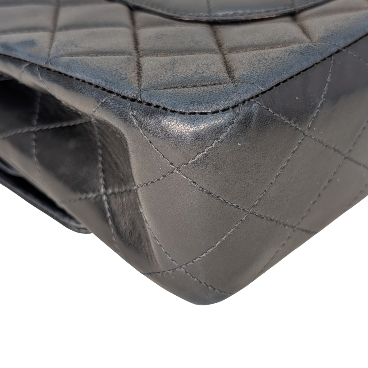Chanel Vintage Classic Double Flap Medium Lambskin Black