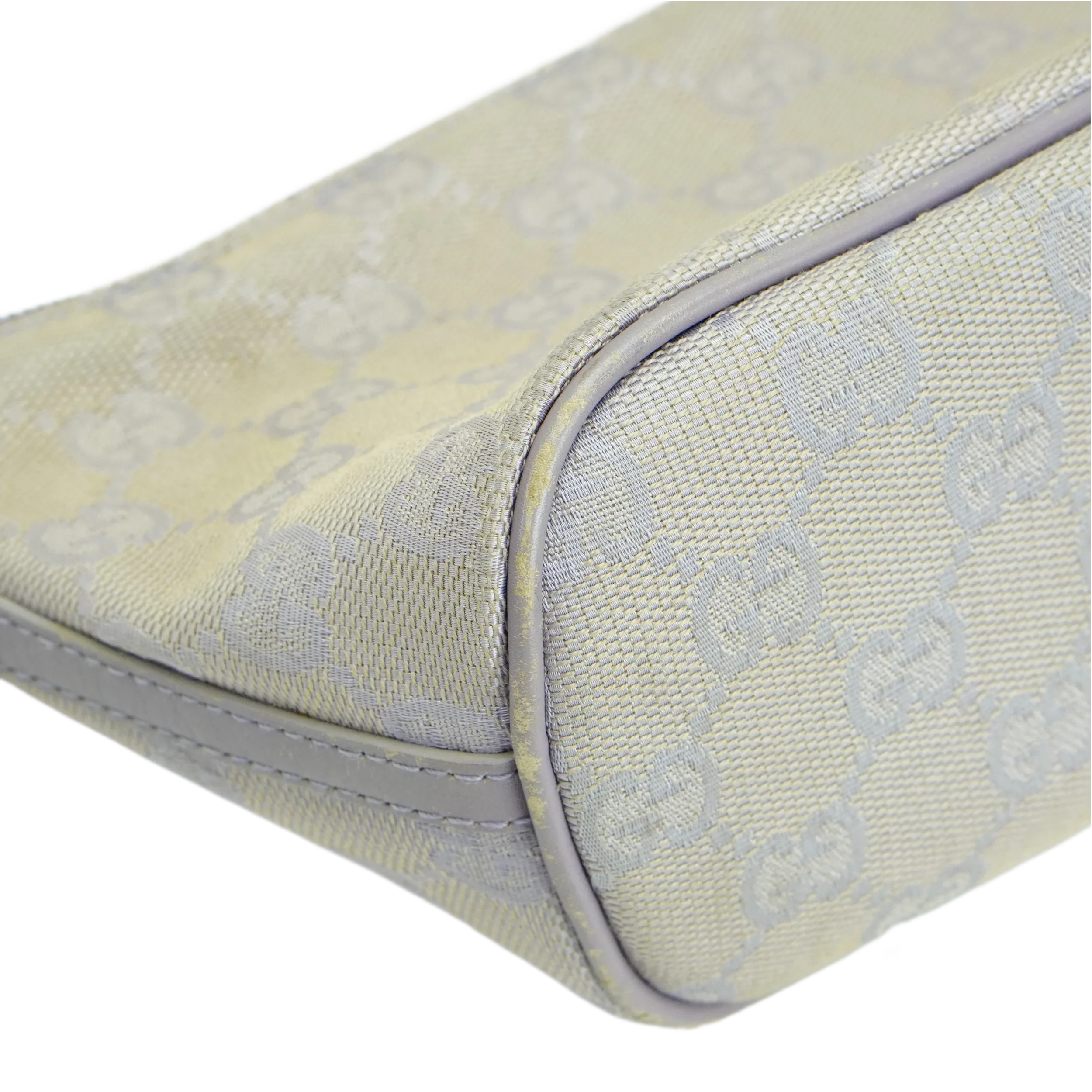 Gucci Grey GG Monogram Boat Pochette Bag - Lost Designer