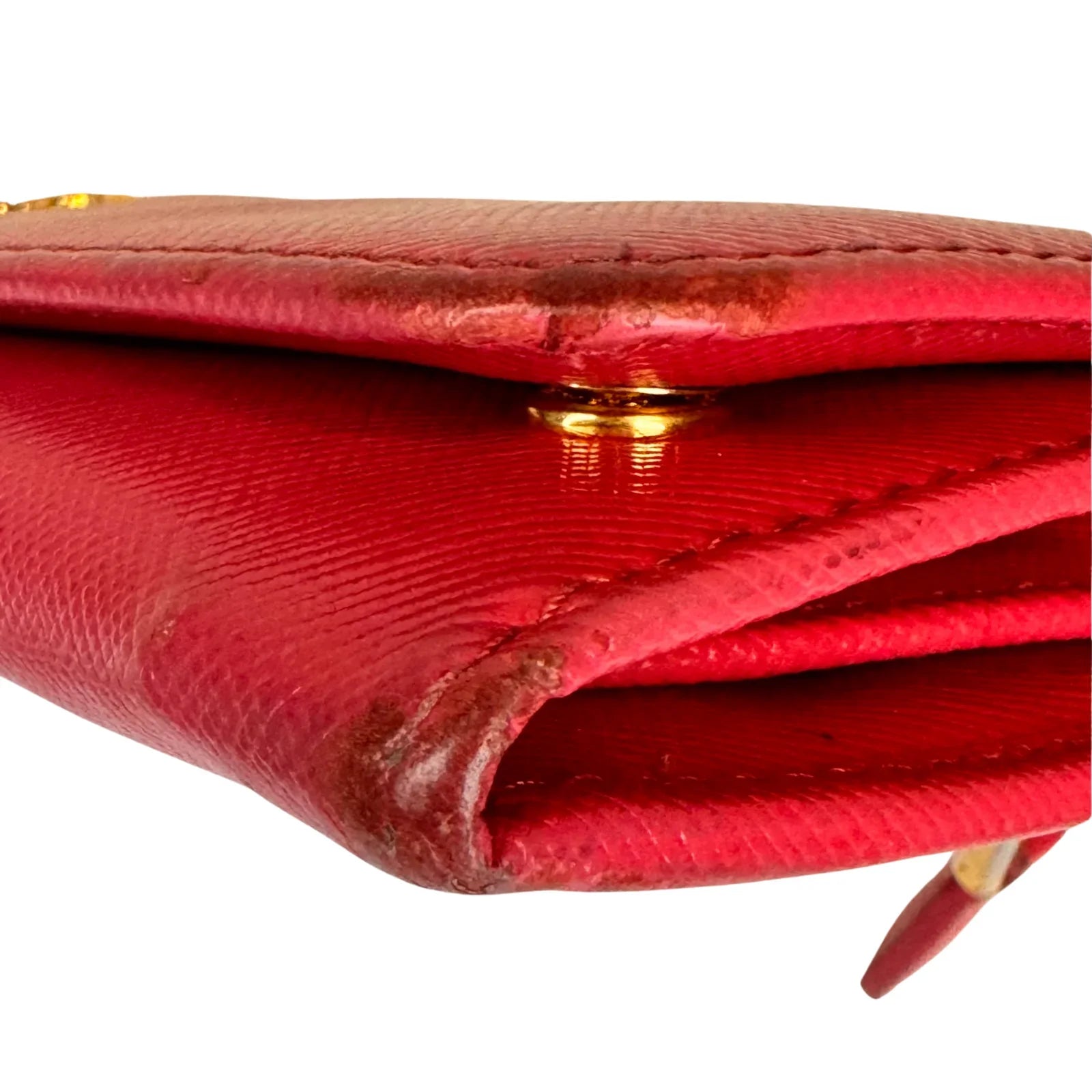 Prada Vitello Daino Continental Flap Wallet in Pink - Lost Designer