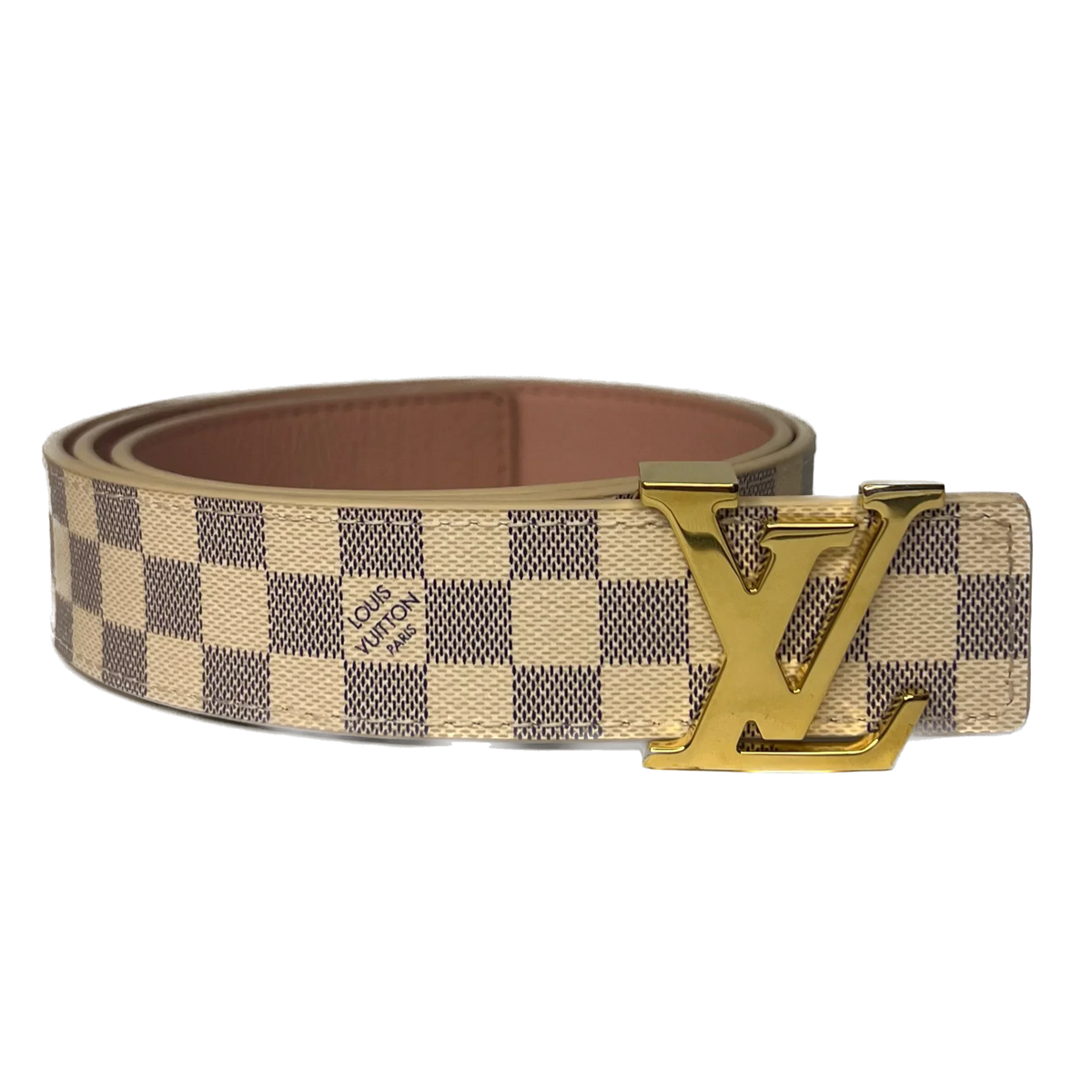 Louis Vuitton Damier Azur LV Initiales 30mm Reversible Belt - Lost Designer