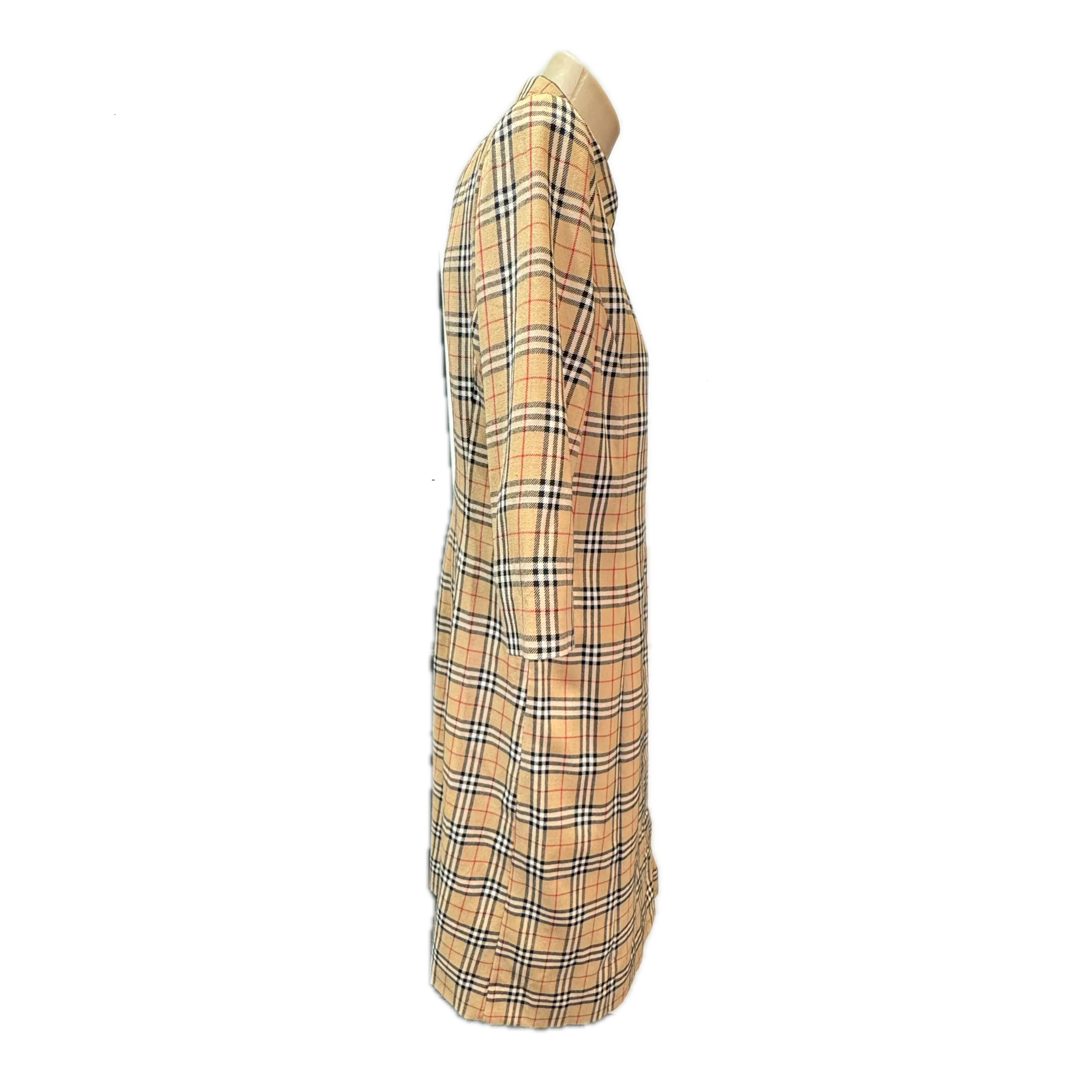 Burberry Check Short sleeve dress Beige size 38 - Lost Designer